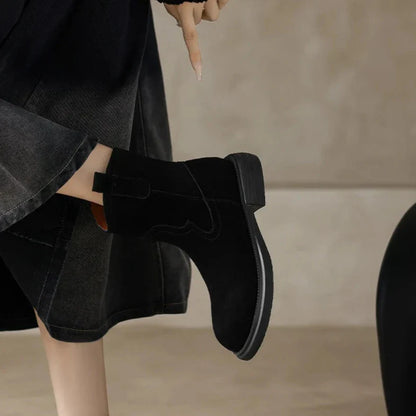 | Leather Zipper Boots