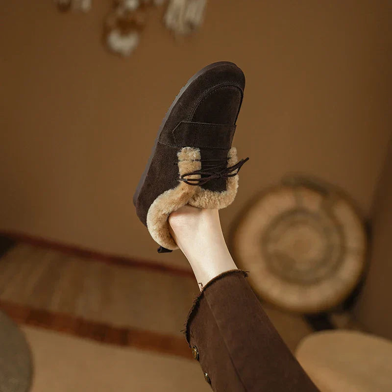 | Suede Wool Moc Boots