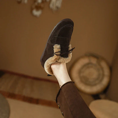 | Suede Wool Moc Boots