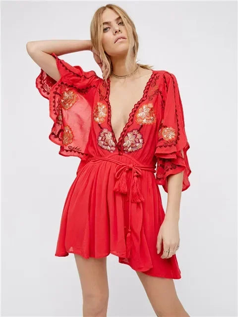 | Mini Dress in Flame Color