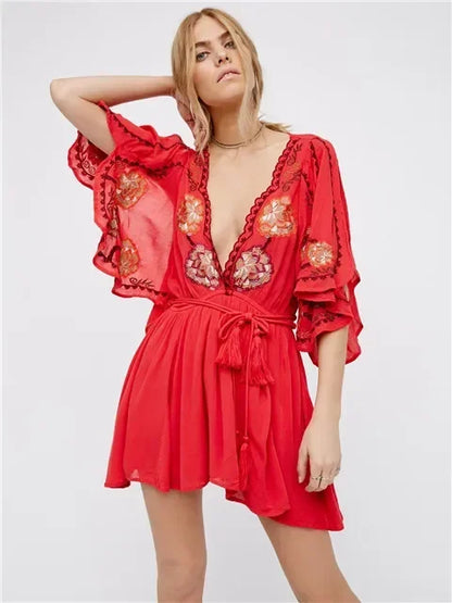 | Mini Dress in Flame Color