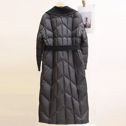 | Wool-Trim Down Coat
