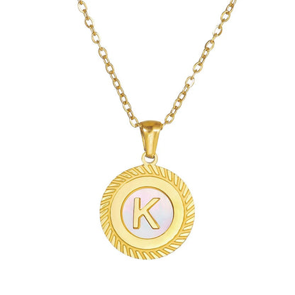 Round Mini Initial Necklace