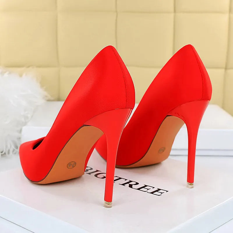 Purple High Heels Stiletto Luxury Party Shoes for Fashionable Women