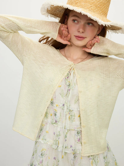 Thin Long Sleeve Knit Summer Cardigan