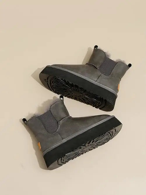 | Leather Fur Boots