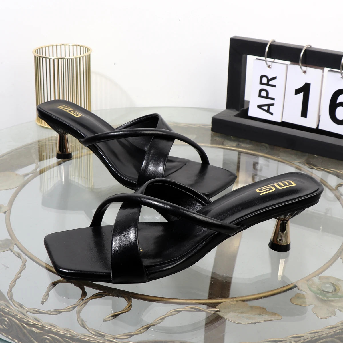 Summer High-end Fashion Hollow Heel Sandals - 5CM