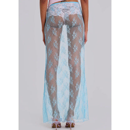 Vintage Floral Lace Sheer Skirt