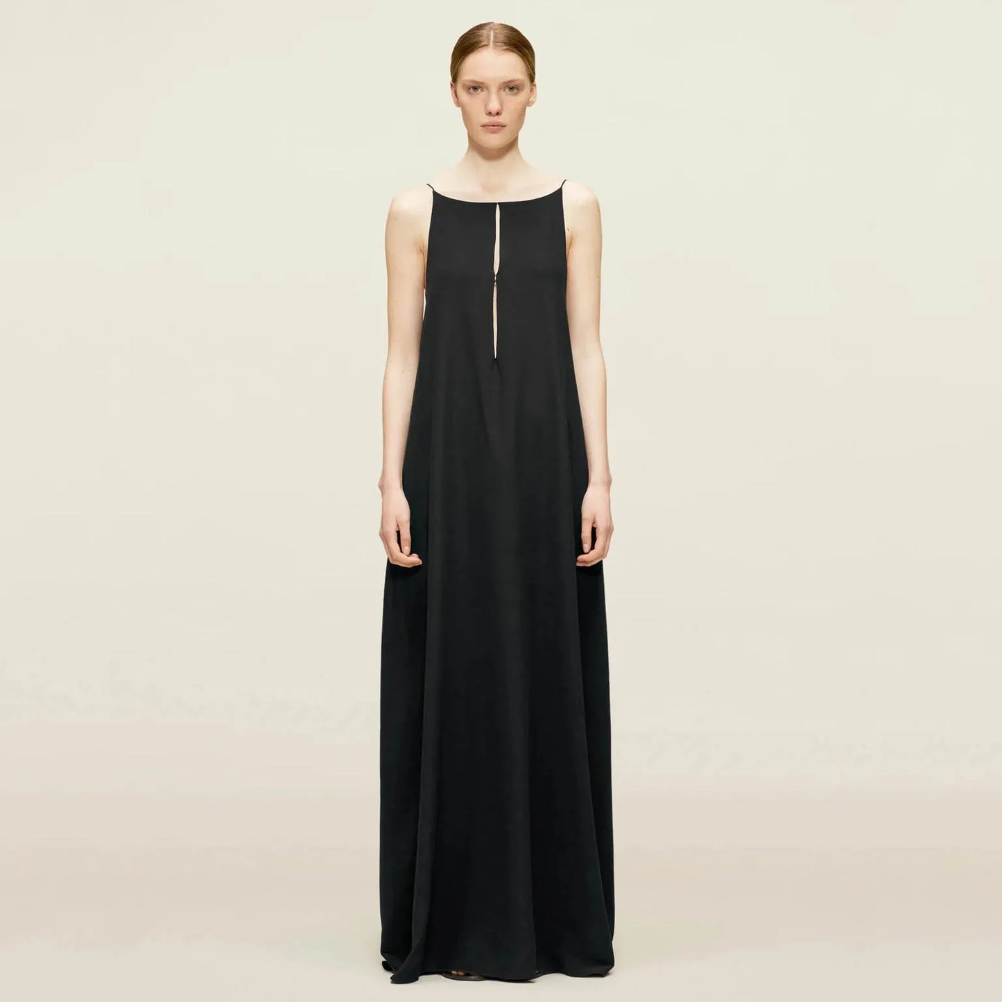 Open Back Sleeveless Cut Out Satin Slip Dress