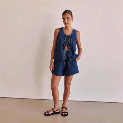 | Denim Tie Set
