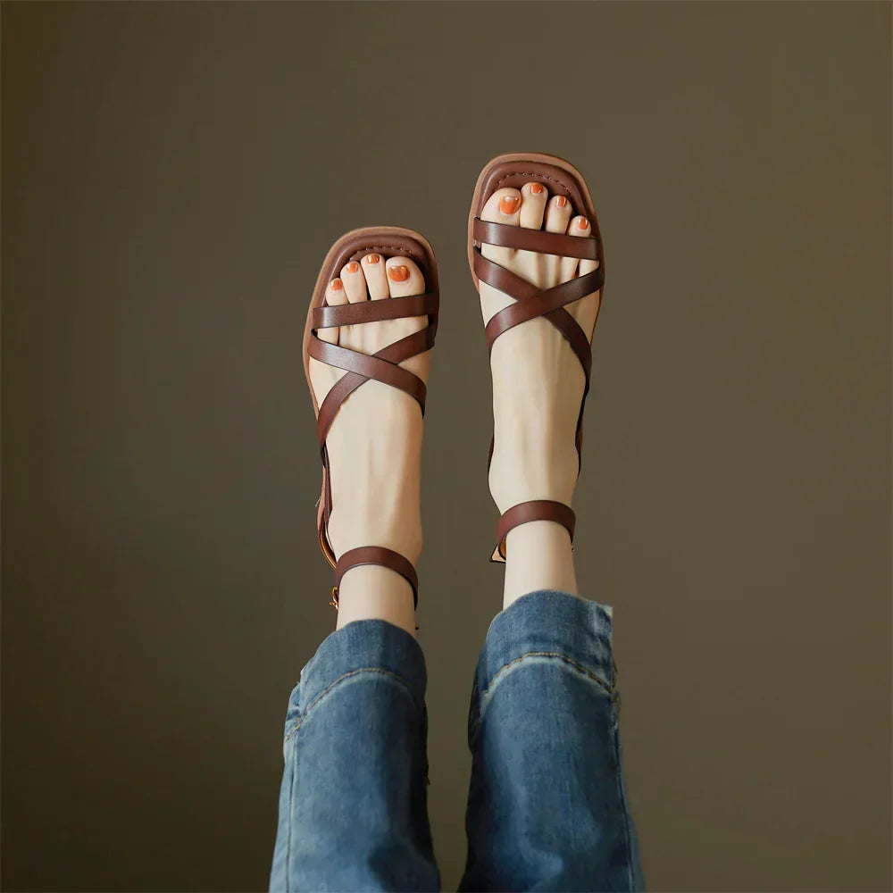 | Crosswalk Orthopedic Leather Sandals