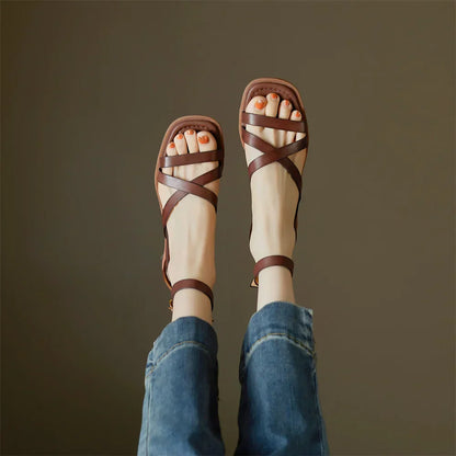 | Crosswalk Orthopedic Leather Sandals