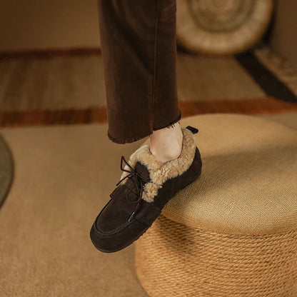 | Suede Wool Moc Boots