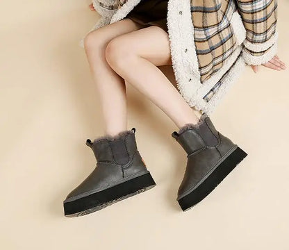 | Leather Fur Boots
