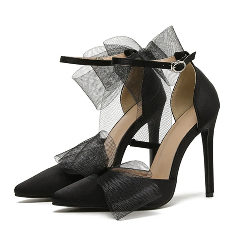 Pointed Toe Buckle Strap Women Pumps Sandals