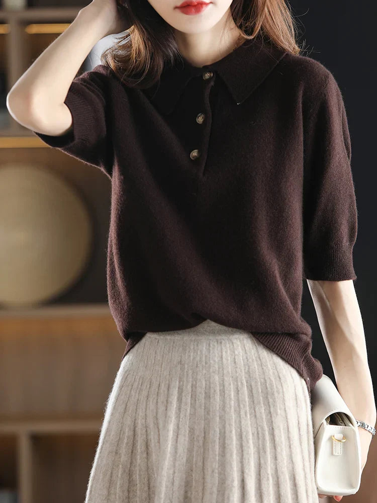 | Wool Polo Sweater