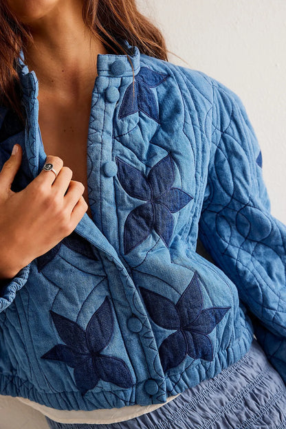 Autumn Winter Single Breasted Pocket Female Jacket Fashion Maple Leaf Women Padded Coat Chic New Lady Outerwear High Street