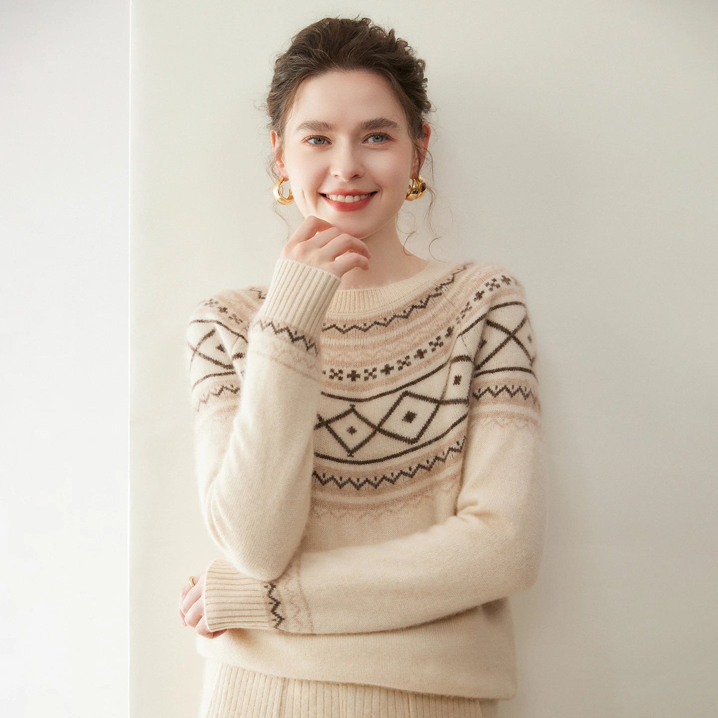 | Alpine Jacquard Cashmere Knit