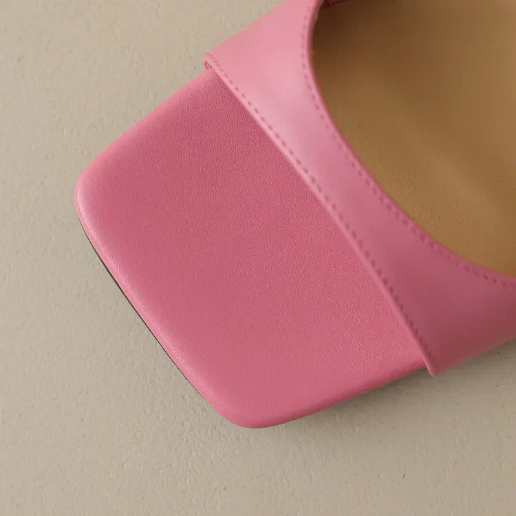 | Leather Heel Mules