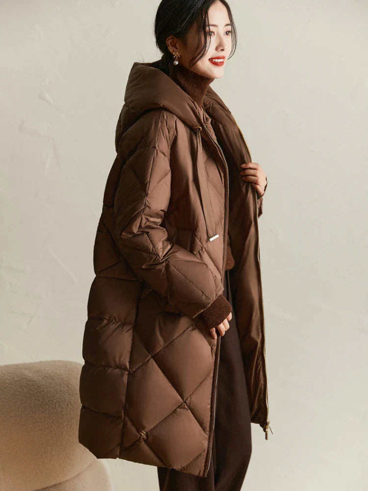 | Quilted Hooded Down Coat
