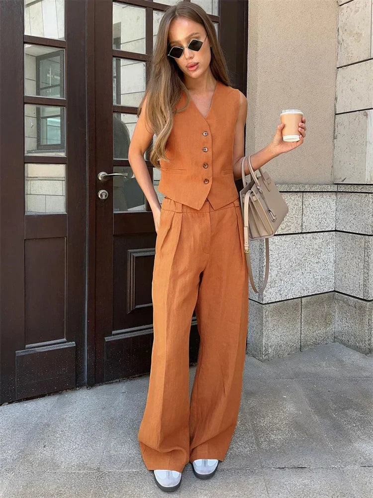 | Linen Trouser Set