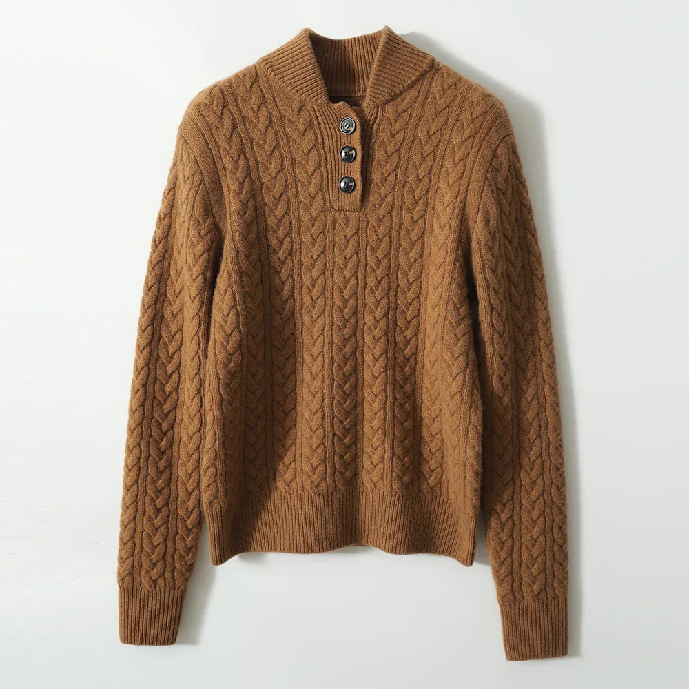 | Cashmere Button-Up Sweater