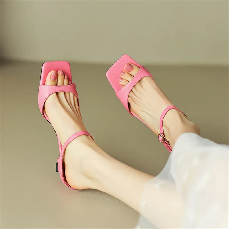 | Leather Heel Mules