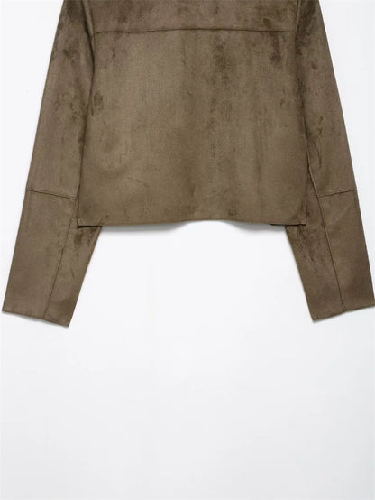 | Suede Cropped Jacket