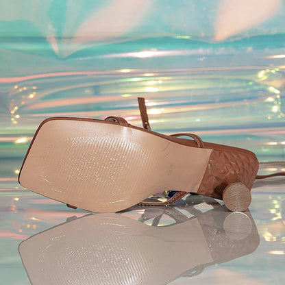 Hollow Out Narrow Band Ankle Strap Sandals for Women