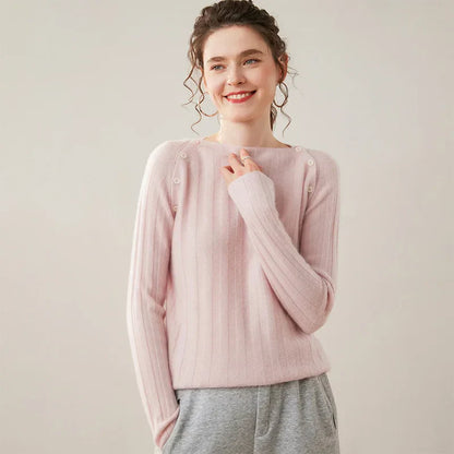 | Buttoned Cashmere Sweater