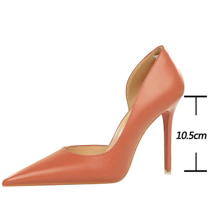 Pu Leather High Heels Stiletto Luxury Banquet Shoes for Women
