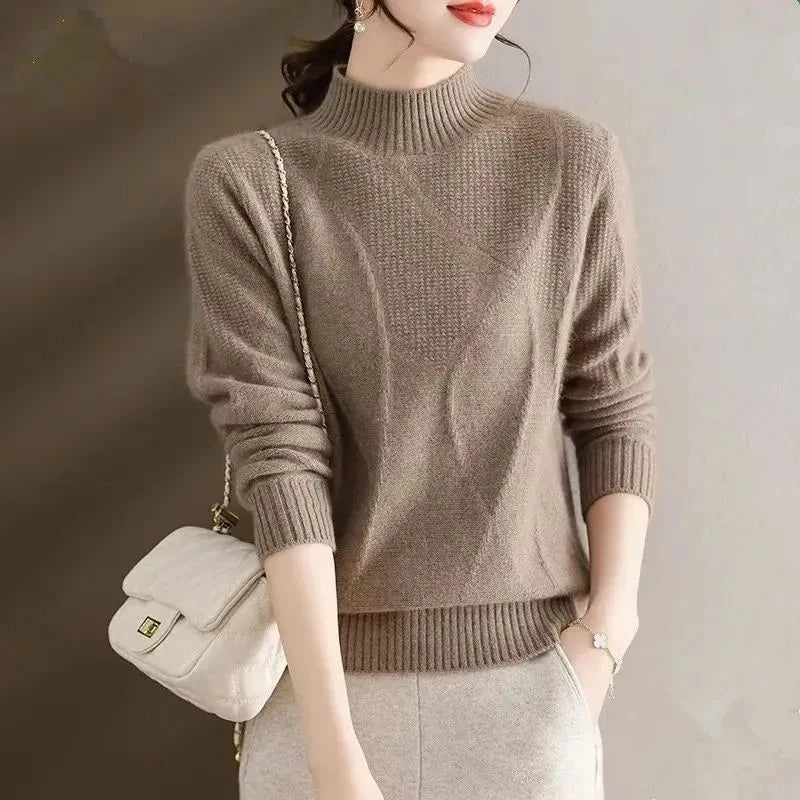 | Mock Neck Knit Sweater