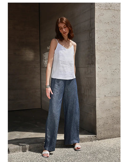 | Linen V-Neck Camisole Top