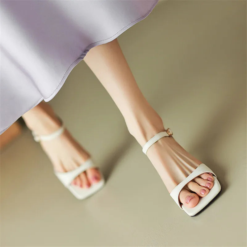 | Leather Heel Mules