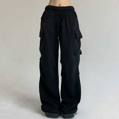 Solid Drawstring Cargo Pant
