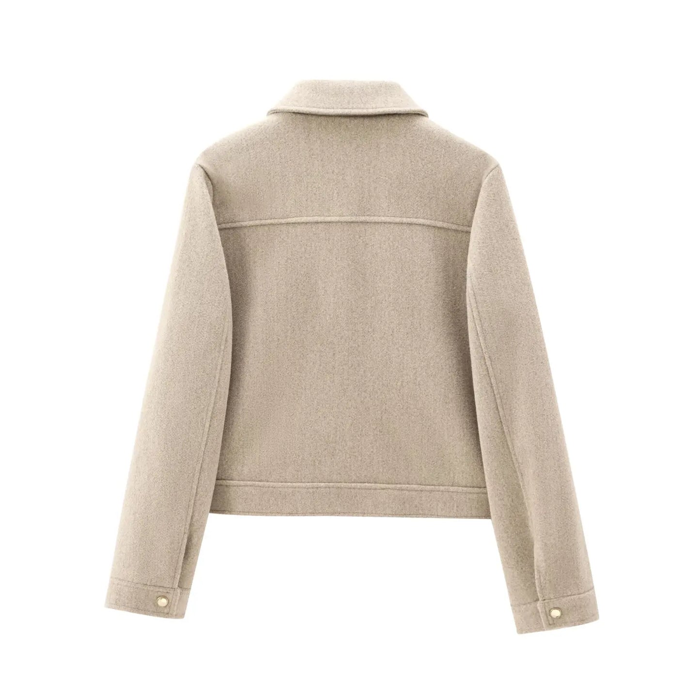 | Women’s Wool Bomber Jacket with Zipper