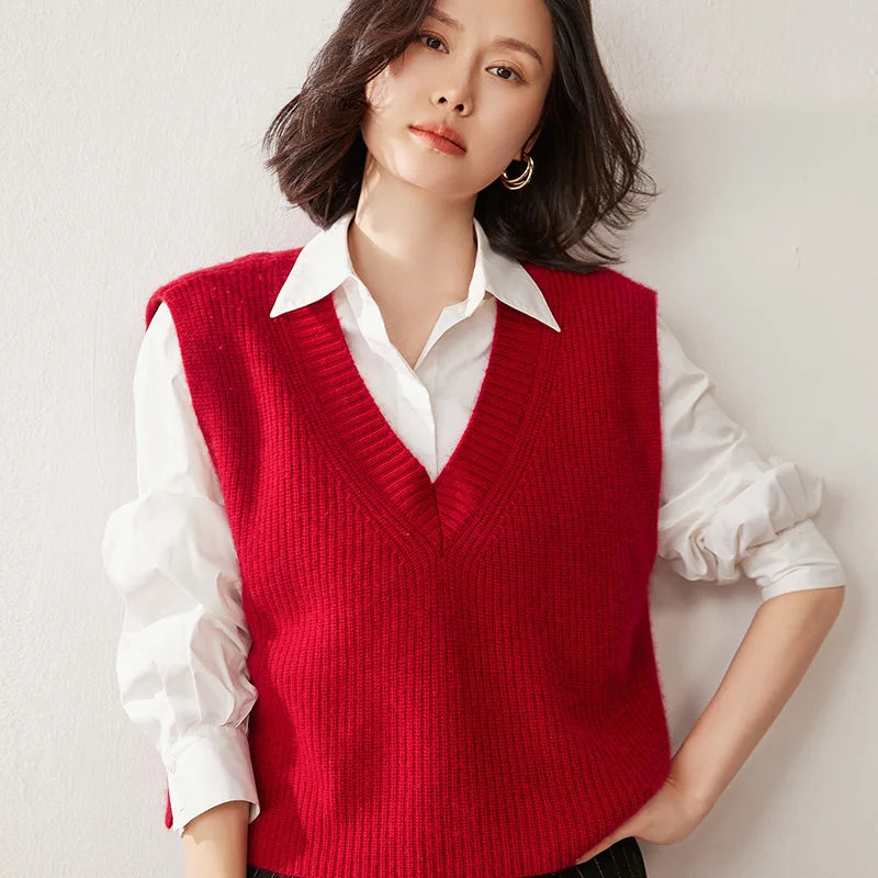 | Ribbed Cashmere Vest