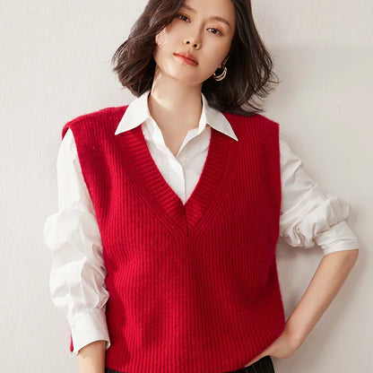 | Ribbed Cashmere Vest