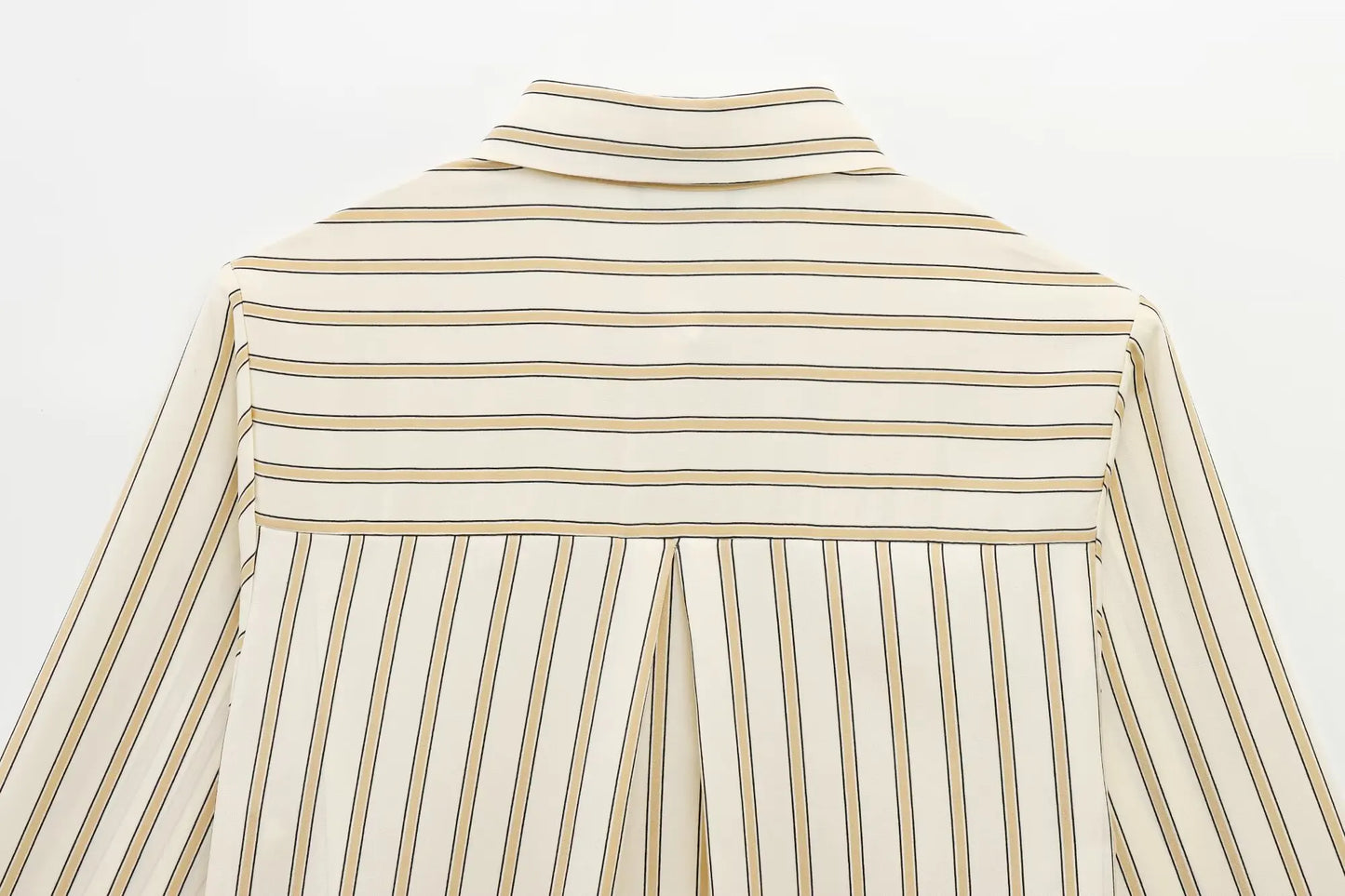 | Striped Button-Up Blouse