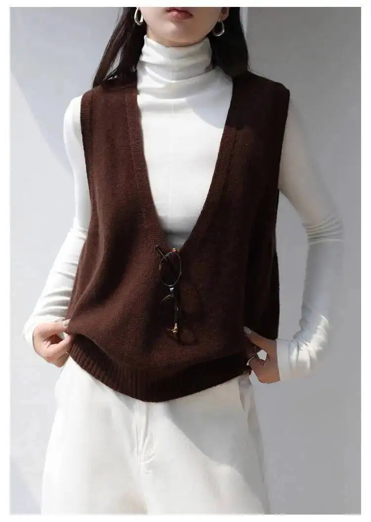 | Deep-V Wool Vest