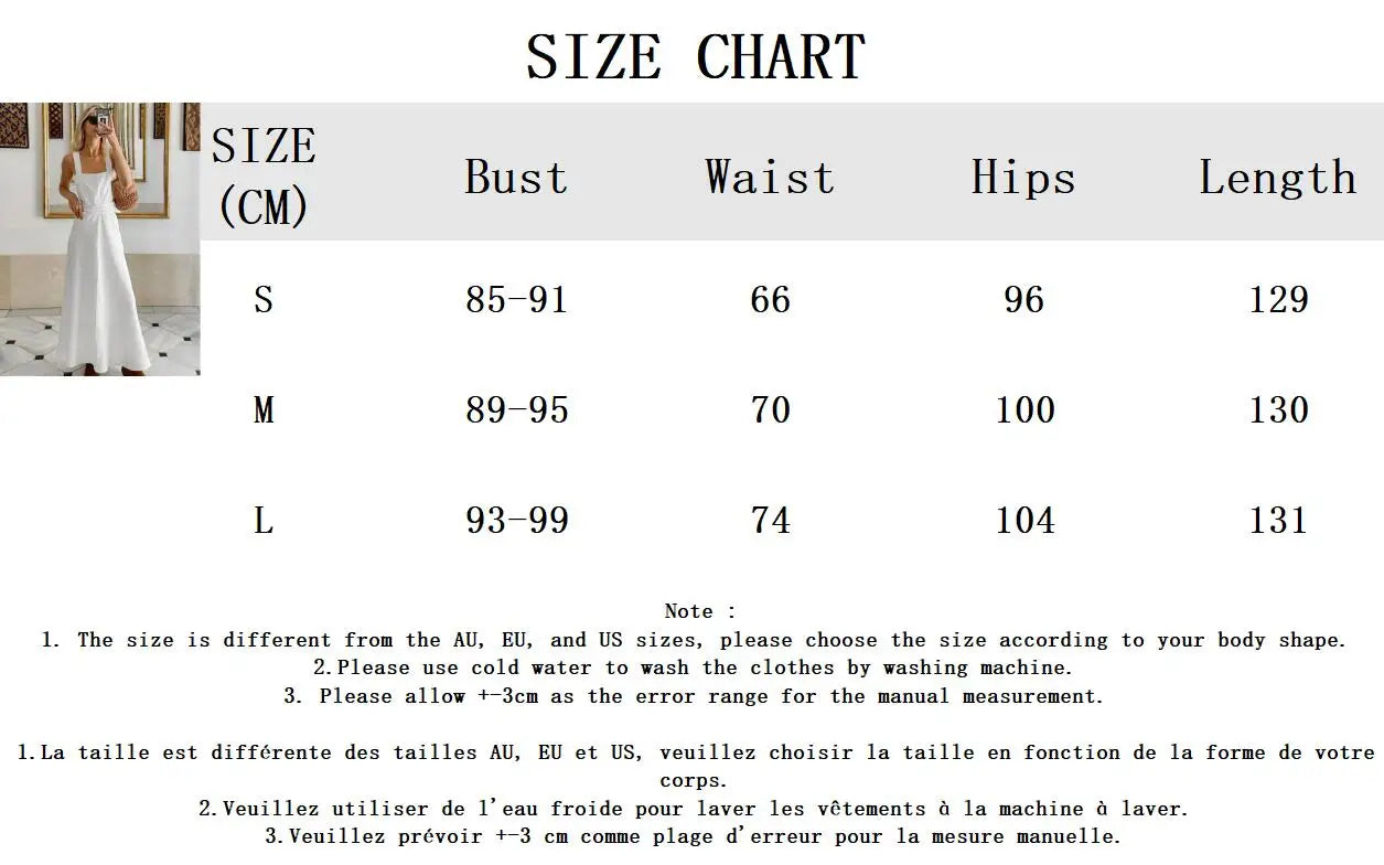 Square Neck Wide Strap Lace Up Waist A-Line Maxi Dress