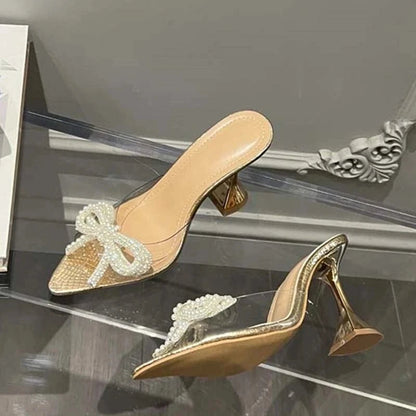 Summer PVC Transparent High Heels Slippers - Sexy Street Sandals