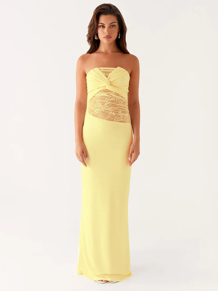 Off-shoulder Patchwork Lace Bodycon Dress