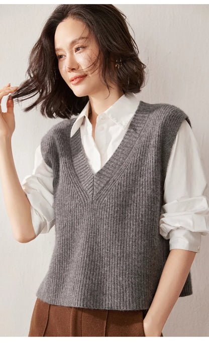 | Ribbed Cashmere Vest