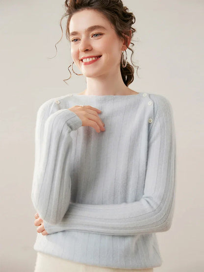 | Buttoned Cashmere Sweater