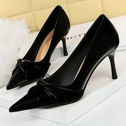Bow-knot Stiletto High Heels Women Shoes
