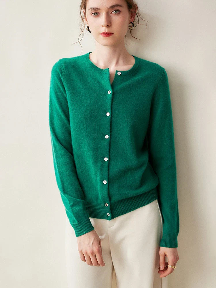 | Cashmere Crew Cardigan