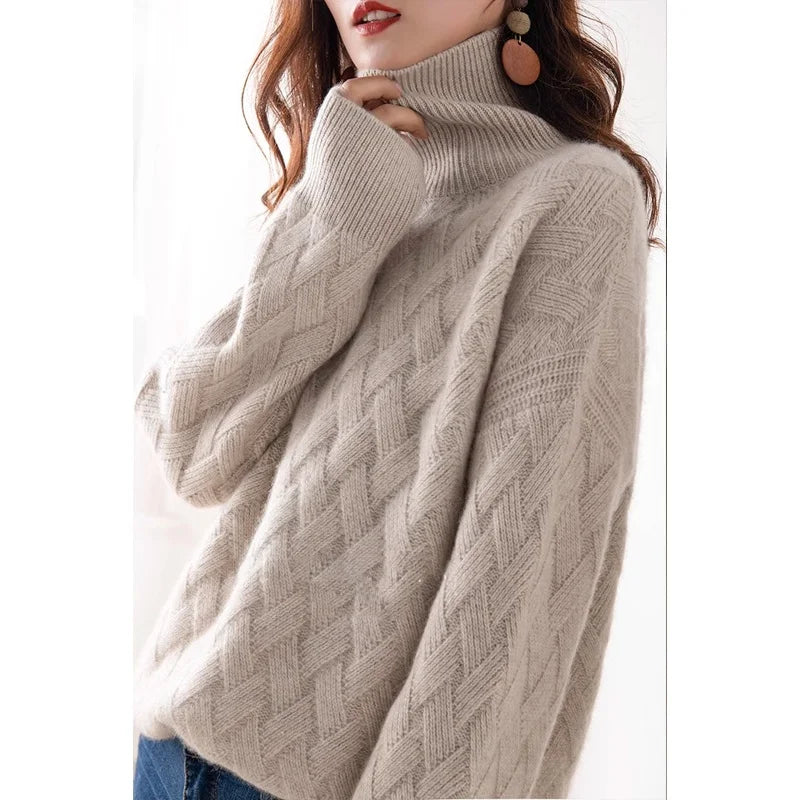 | Cable Turtleneck Sweater