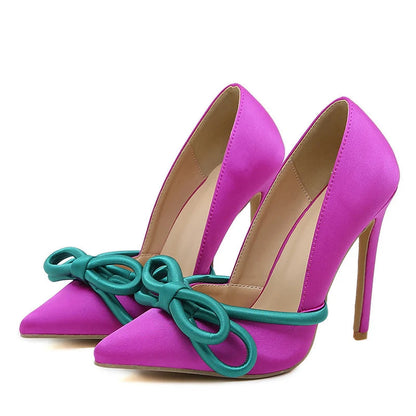 Silk Butterfly-Knot Women Pumps