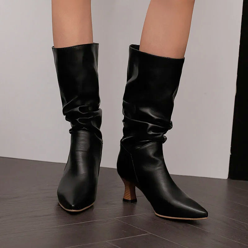 | Mid-Calf Heel Boots